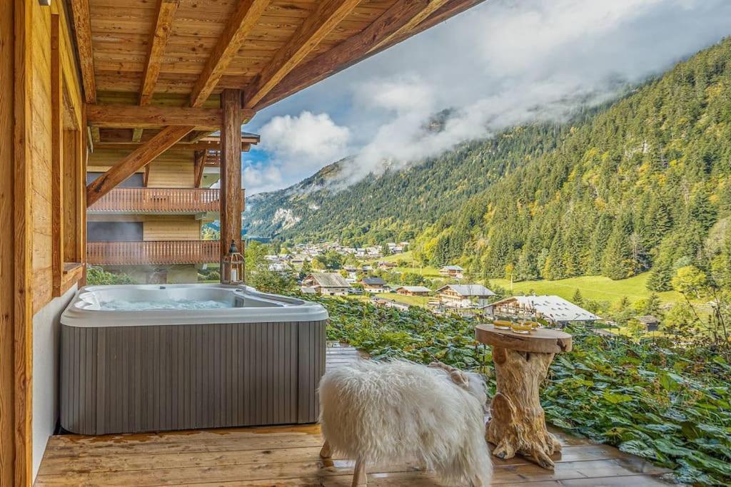 Chalet 1100 - Bo Immobilier Chatel - A Mi-Chemin Du Centre Et Du Linga - Jacuzzi Sauna Et Cheminee Eksteriør bilde